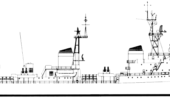 Крейсер RN San Giorgio 1958 [ex Pompeo Magno Light Cruiser] - чертежи, габариты, рисунки